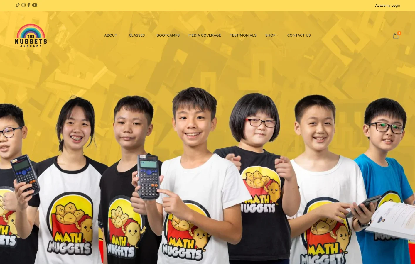 Before: the old homepage, opening with a plain 'Tuition Centre in Hougang' heading.