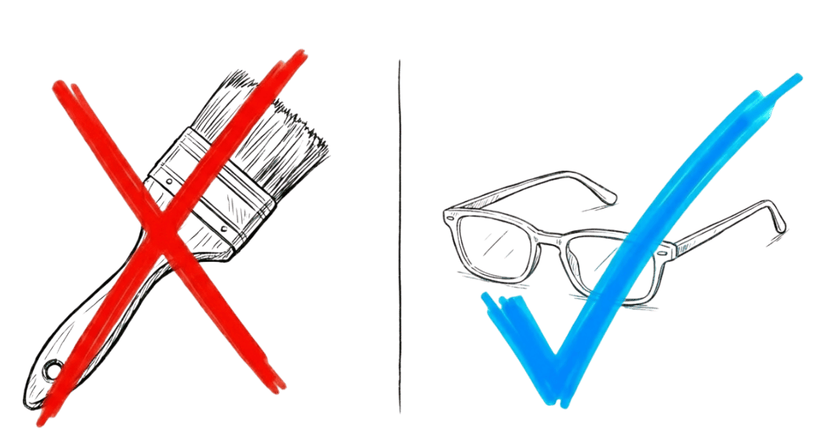 It is about clarity. Not the design