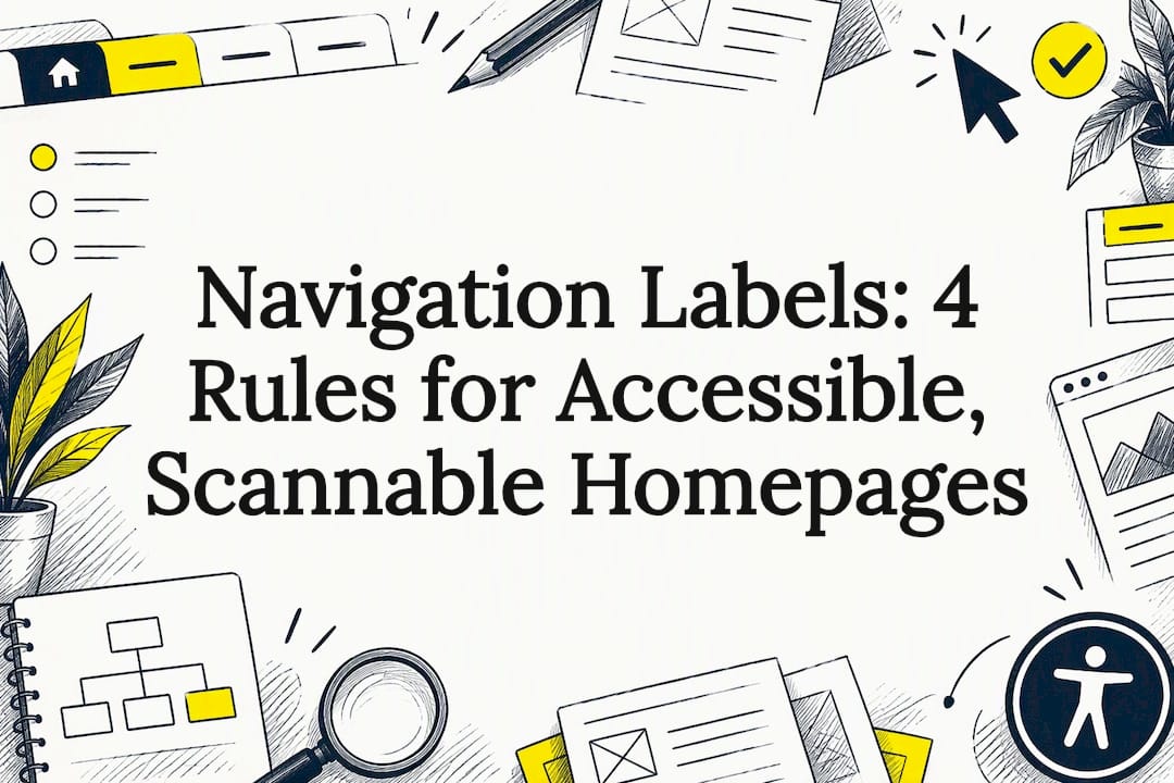 Sketch title card for accessible navigation labels