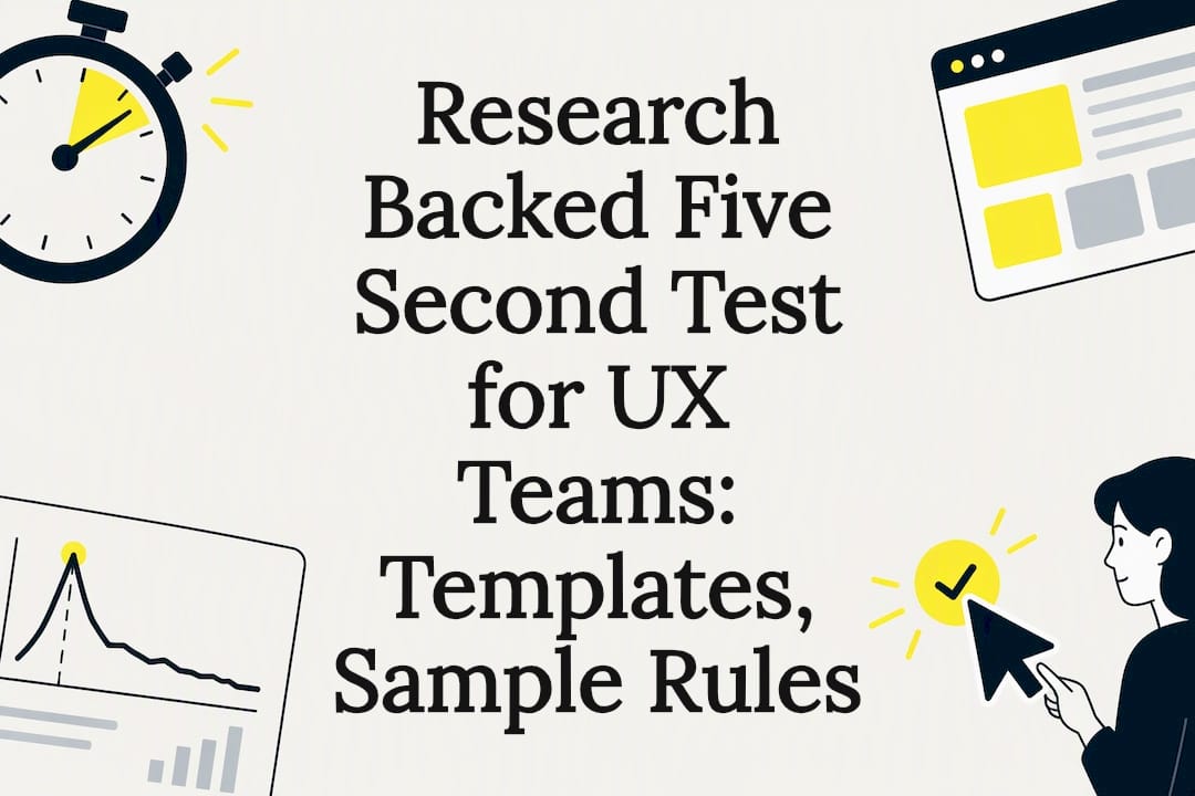 Five second UX test title card