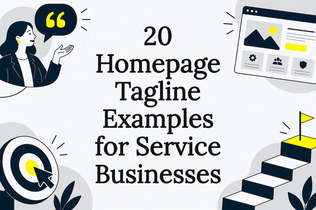 Decorative service business tagline title card