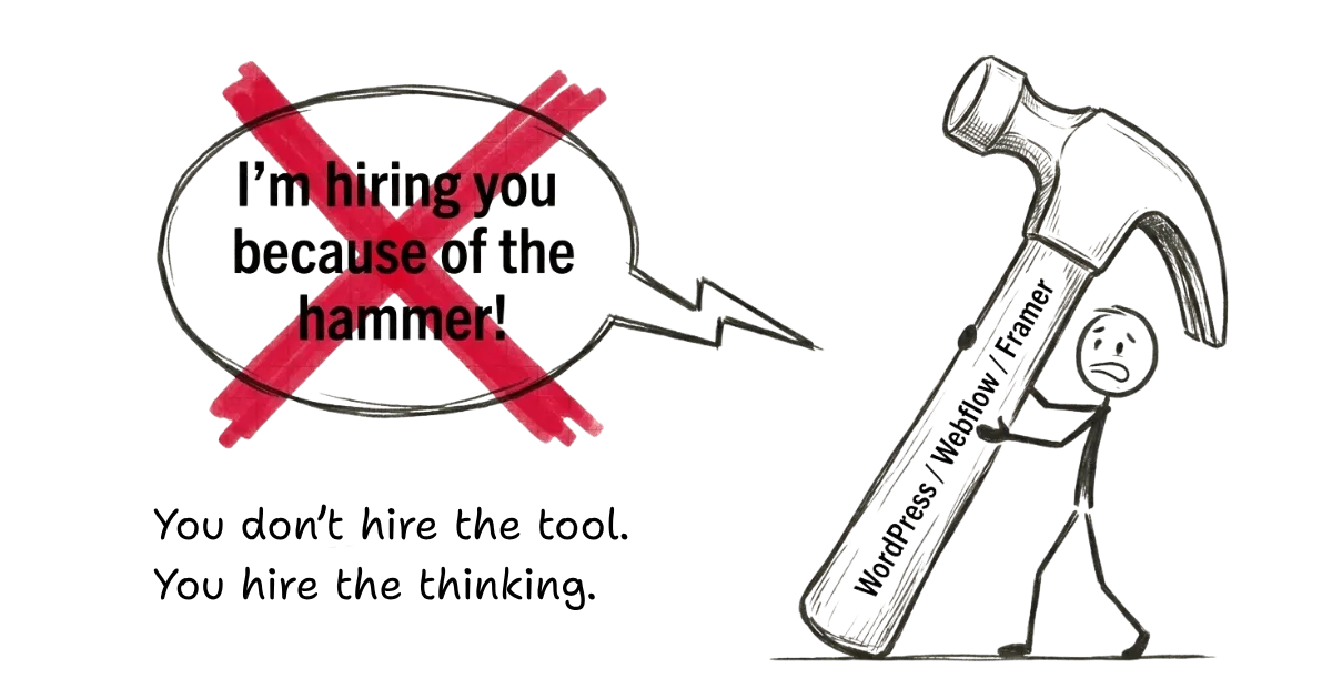 Hire the thinking, not the tools