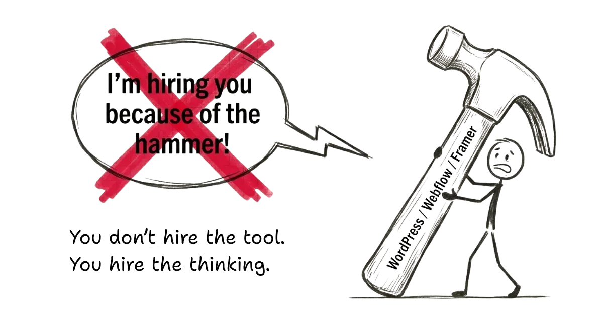 Hire the thinking, not the tools