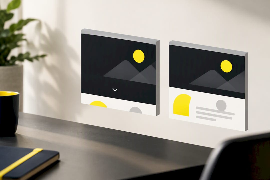 Homepage layout with visible next section