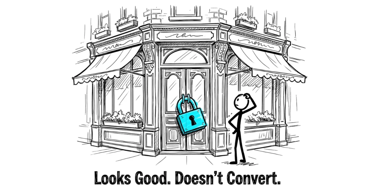 Service business homepage looks good, but doesn't convert