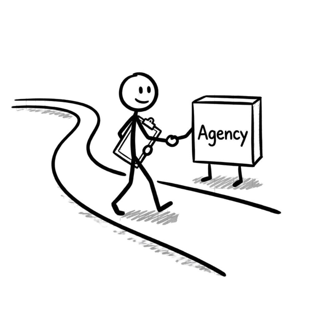 You choose another agency with better evaluation criteria